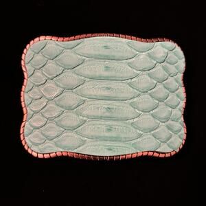 NWOT WALLET BUCKLE Mint Python Belt Buckle Turquoise Skin Hidden New Cards Cash